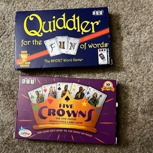 Quiddler and Five Crowns card game